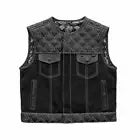Stinger Biker Vest, Hunt Club Leather Builder Diamond Quilted Custom Biker Vest