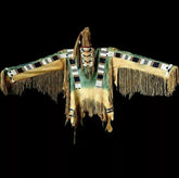 Old Sioux Style Buckskin Hide Beaded Powwow Regalia War Shirt