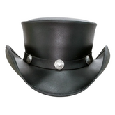 Steampunk Pale Rider Top Hat | 100% Handmade with Leather | New with Tags
