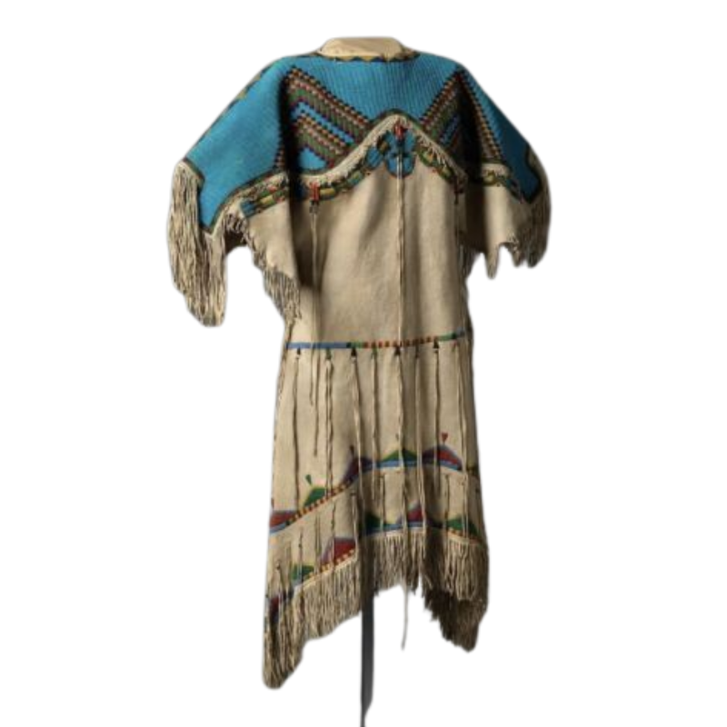 Native Indians Buckskin Suede Beige Leather Sioux Beaded 