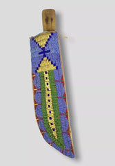 Sioux Style Indian Beaded Knife Cover Native American Leather Knife Sheath