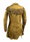 Men's Indian Native American Buckskin Suede Leather War Shirt Old Look Coat