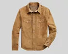 Men's 100% Real Suede Leather Trucker Jacket Premium Scully Shirt Western Wear